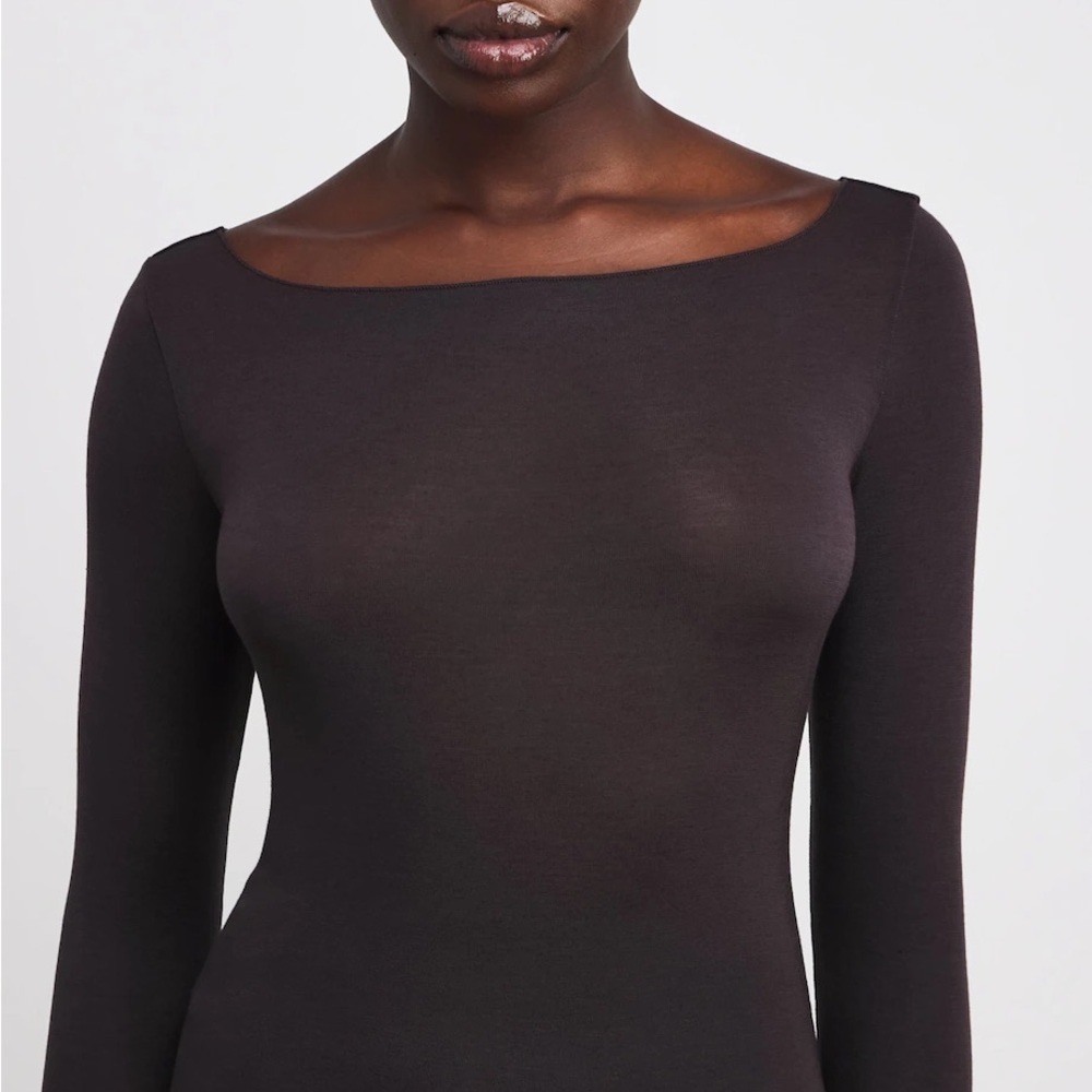 SKIMS sheer modal boatneck top